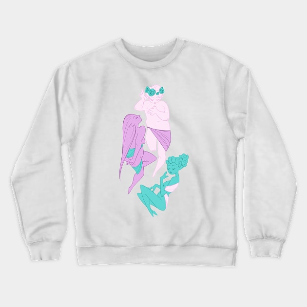 Three Graces Crewneck Sweatshirt by LucyDoesArt